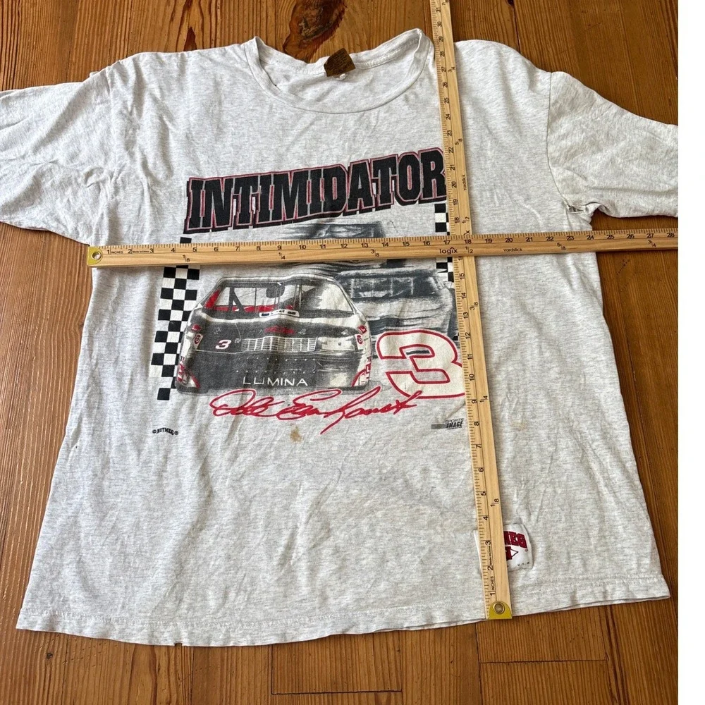 Nutmeg Mills Dale Earnhardt T Shirt Mens Gray Vintage Intimidator NASCAR SIZE XL